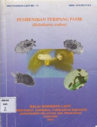 Pembenihan teripang pasir (holothuria scabra)