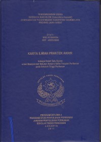 Pengembangan usaha budidaya ikan nilem (osteochilus hasselti)dikecamatan padakembang kabupaten tasikmalaya provinsi jawa barat