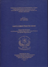 Pembinaan kelompok dalam pengembangan usaha pembesaran ikan nila (oreochromis niloticus) dikecamatan lewisari kabupaten tasikmalaya provinsi jawa barat