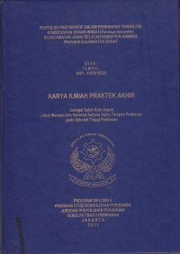 Penyuluh partisipatif dalam penerapan teknologi pembesaran udang windu (panaeus monodon) dikecamatan jawai selatan kabupaten sambas provinsi kalimantan barat