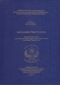 Pembinaan kelompok usaha pembenihan ikan nila (oreochromis niloticus) dikecamatan buahdua kabupaten sumedang provinsi jawa barat