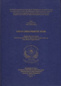 Dempond peningkatan mutu benih dan pembentukan kelompok usaha pembesaran ikan kerapu macan (epinephelus fuscoguttatus) dikecamatan mantang kabupaten bintan provinsi kepulauan riau