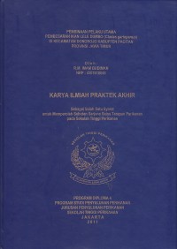 Pembinaan palaku utama pembesaran ikan lele dumbo(clarias gariepenus) dikecamatn donorejo kabupaten pacitan provinsi jawa timur