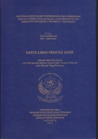 Aksi penyulahan dalam pengembangan usaha pembesaran ikan lele dumbo (clarias gariepinus) dikecamatan paliyan kabupaten gunung kidul provinsi d.i yogyakarta