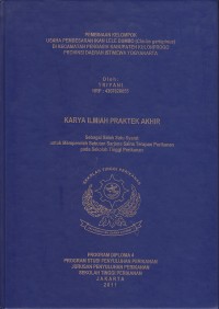 Pembinaan kelompok usaha pembesaran ikan lele dumbo (clarius gariepinus) dikecamatan pengasih kabupaten kulonprogo provinsi daerah istimewa yogyakarta