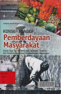 Konsep - konsep pemberdayaan masyarakat : acuan bagi aparat birokrasi, akademi, praktisi, dan peminat / pemerhati pemberdayaan masyarakat