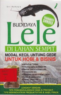 Budidaya lele di lahat sempit : modal kecil untung gede untuk hobi & bisnis