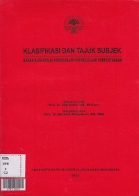 Klasifikasi dan tajuk subjek bahan ajar diklat pengenalan pengelolaan perpustakaan