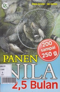 Panen nila 2,5 bulan