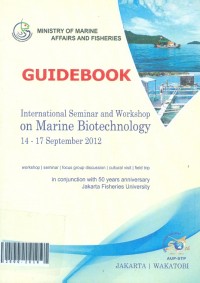 Guidebook international seminar and workshop on marine biotechnology 14 - 17 september 2012