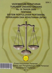 Vademecum peraturan turunan undang-undang no 16 tahun 2006