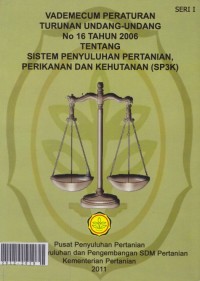 Vademecum peraturan turunan undang-undang no 16 tahun 2006