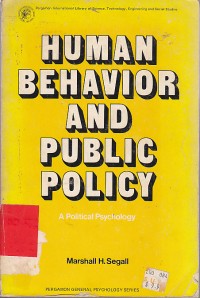 Human Behavior And Public Policy