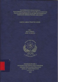 Pengembangan Usaha Budidaya Ikan Bandeng Melalui Kegiatan Penyuluhan Partisipatif di Kec. Gunungjati Kab. Cirebon Prop. Jawa Barat