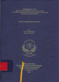 Pengembangan Usaha Budidaya Bandeng di Kec. Hilir Selatan kab. Ketapang Prop. Kalimantan Barat