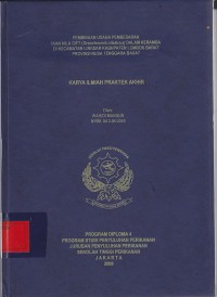 Pembinaan Usaha Pembesaran Ikan Nila Gift dalm Keramba di Kec. Lingsar Kab. Lombok Barat Prop. Nusa Tenggara Barat