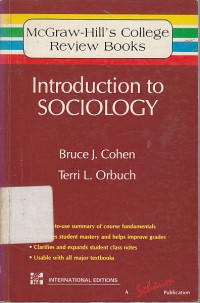 Introduction to sociology / Bruce J. Cohen; terri L. Orbuch