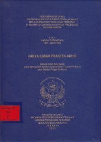 Pengembangan usaha pendederan ikan lele dumbo (Clarias gariepinus) melalui kegiatan penyuluhan perikanan di kecamatan cimanuk kabupaten pandeglang provinsi banten