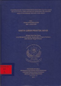 Pengembangan usaha pendederan ikan mas (Cyprinus carpio) melalui penyuluhan pastisipatif di kecamatan Pagaden kabupaten Subang provinsi Jawa Barat