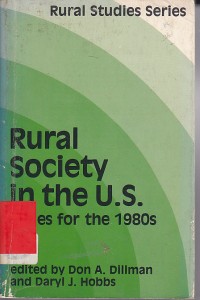 Rural Society In The U.S Issues for the 1980s