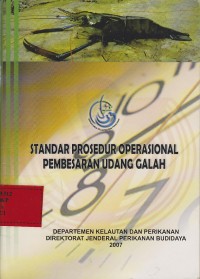 Standar Prosudur oprasional Pembesaran Udang Galah