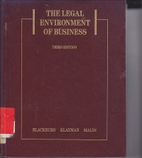 The legal environment of business / Blackburn klayman malin